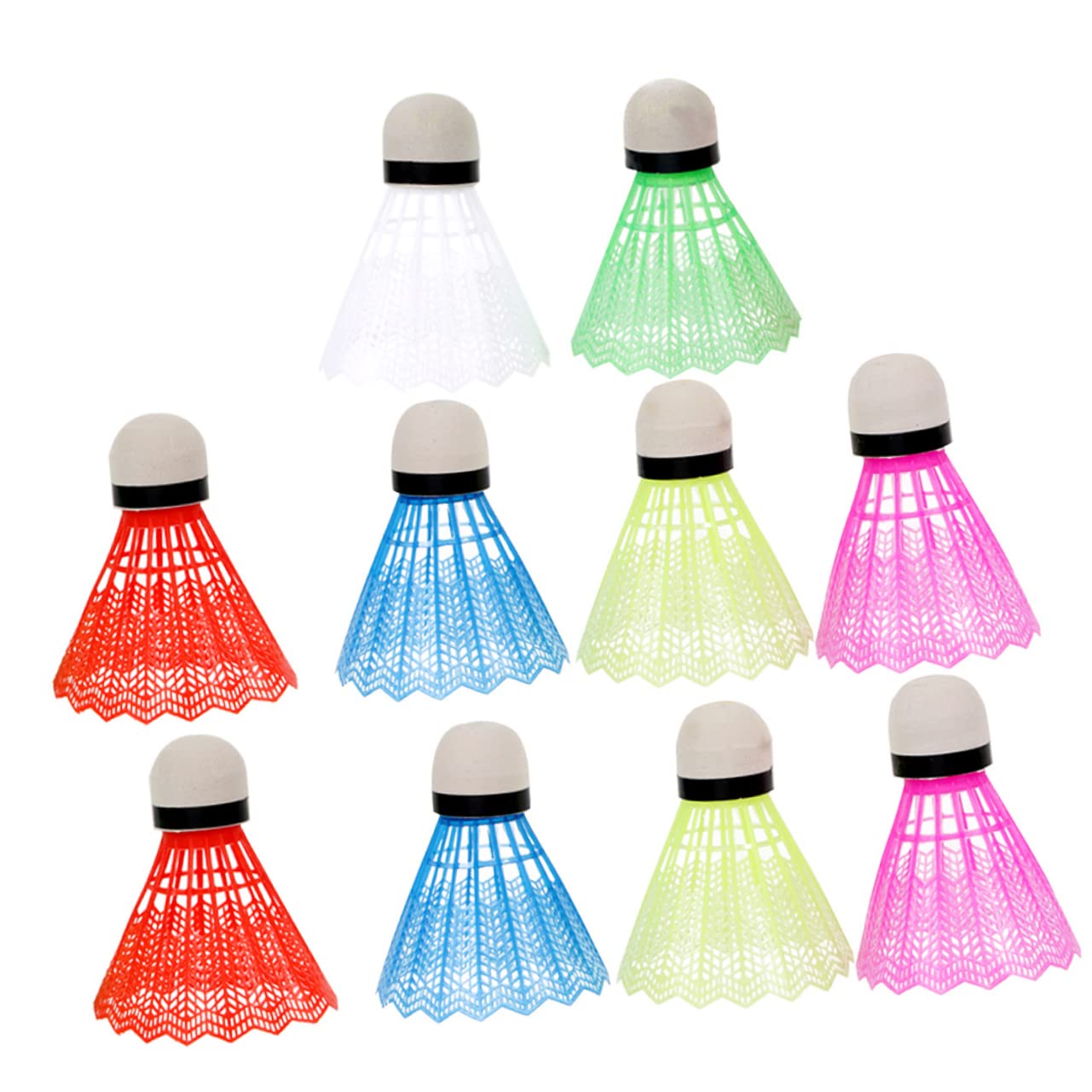 Parliky 24pcs Colorful Plastic Badminton Shuttlecocks for Outdoor Fitness Durable Design Two Barrels for Training and Entertainment Activities