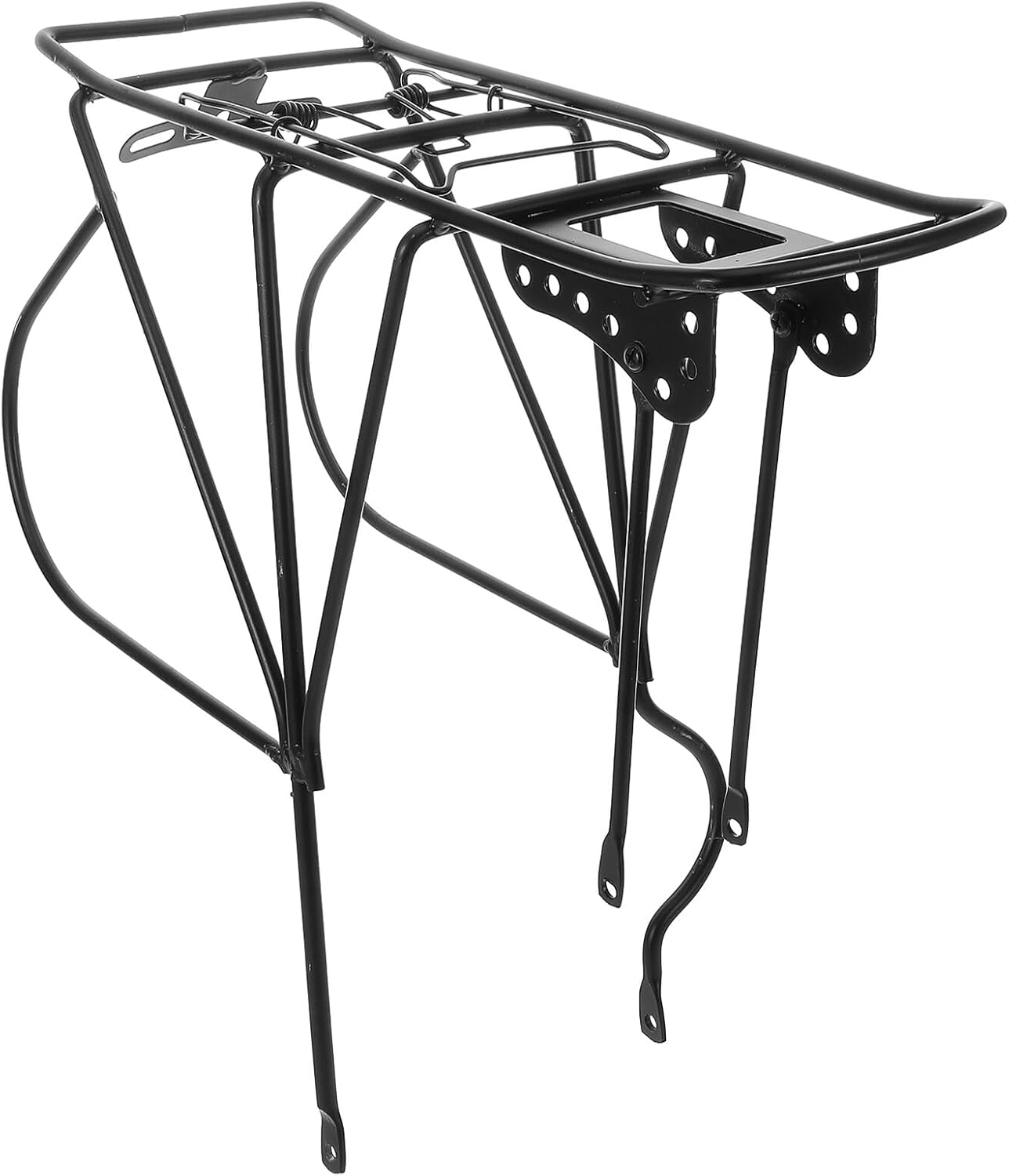 ibasenice Heavy-Duty Bicycle Rear Rack Back Bike Cargo Rack with Solid Reinforced Frame, Small Hole U-Shaped Screw Bracket, Compatible with Mountain Bikes for Luggage and Passenger Transport