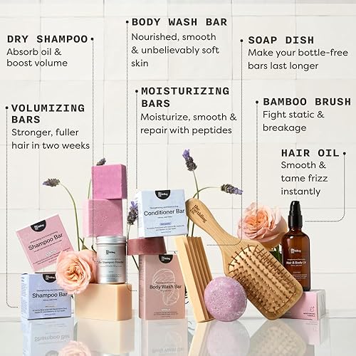 Miniatura 9 de The Earthling Co. Juego de barras de shampoo y acondicionador - Promueve el crecimiento del cabello, fortalece y da volumen a todo tipo de cabello