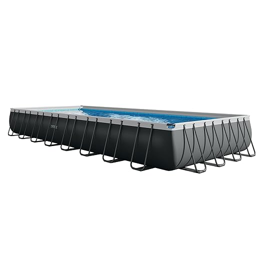 INTEX 26373EH Ultra XTR Deluxe Rectangular Above Ground Swimming Pool Set: 32ft x 16ft x 52in – Includes 2800 GPH Sand Filter Pump – Easy Assembly