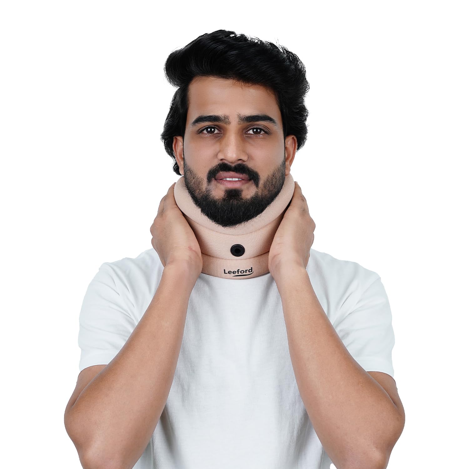 Leeford Ortho Soft Cervical Collar for Neck Pain & Spondylitis | Neck Support for Cervical Pain | Breathable Neck Band for Men and Women, Adjustable, and Skin-Friendly Size - Small - Image 4 thumbnail