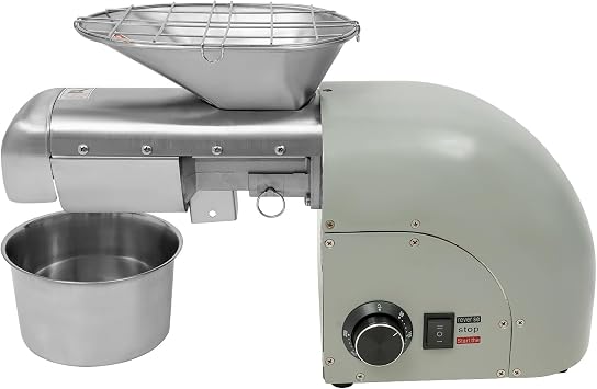 Oil Press Machine, 1800W Stainless Steel Oil Extractor Machine with Adjustable Temperature122-572F & Safety Net, Cold & Hot Press Oil Expeller for Peanut Walnut Soybean Sesame Seed Rapeseed Etc