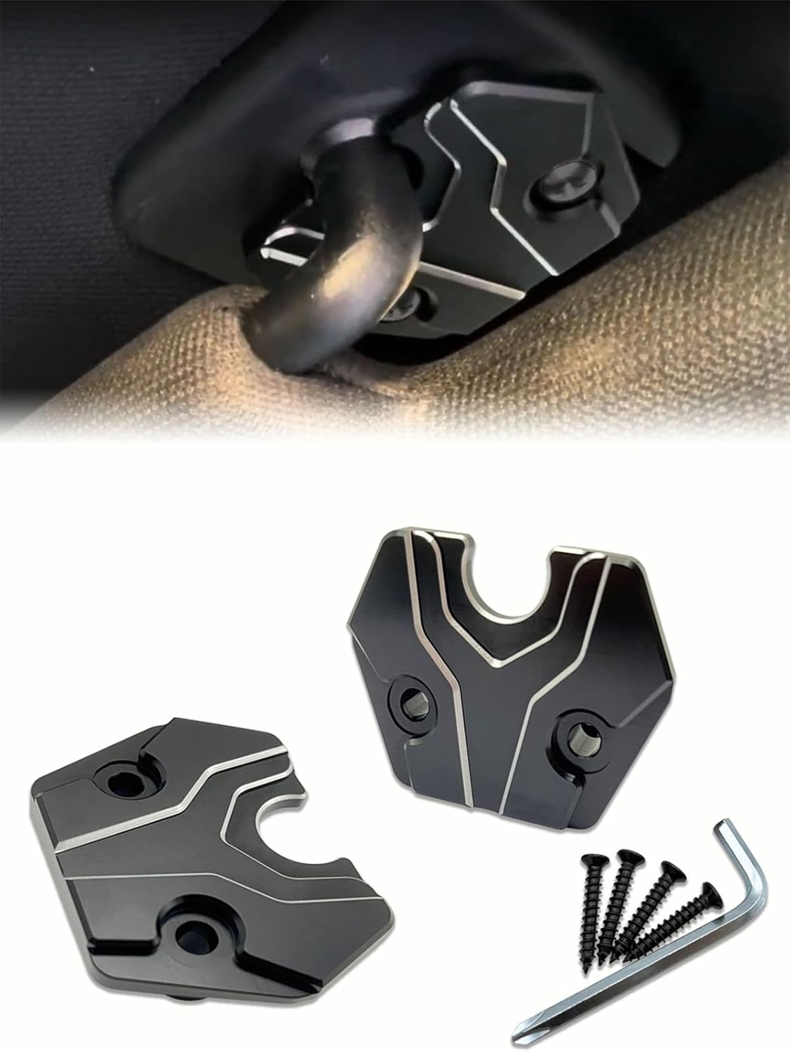 For Dodge Ram 1500 Sun Visor Repair Kit, Aluminum Sun Visor Clip Compatible with Dodge Ram 1500 2019 2020 2021 2022 2023 2024 Quick Repair Loose Visor Truck Visor Clip Fix Kit for Ram 1500 Accessories