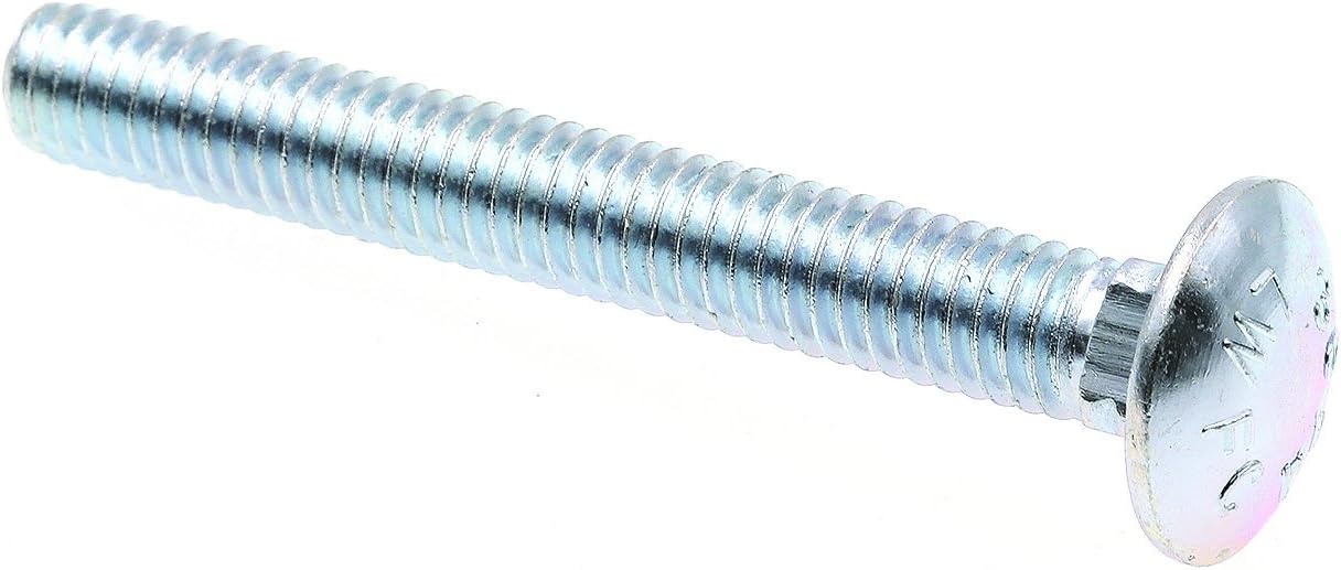 Prime-Line 9063020 Carriage Bolts, 5/16 in.-18 X 2-1/2 in., A307 Grade A Zinc Plated (50 Pack)