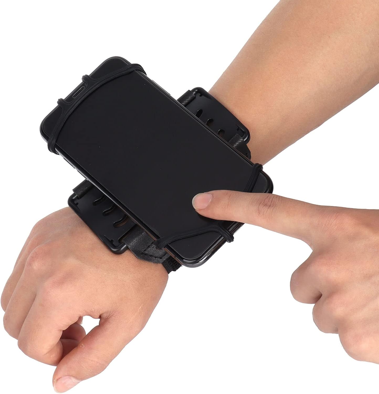 180 Degree Rotatable Phone Armband Holder, Adjustable Running Armband for Smartphones 4 5.5, Durable Silicone Material, Compact Design, Suitable for All Wrist Sizes, Ideal