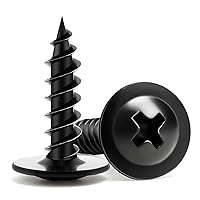 Vista 20 de Tornillos de madera de 1/2 pulgada, 160 piezas FIXLINK Premium Phillips de cabeza de cercha negros, tornillos autorroscantes con cabeza de cercha