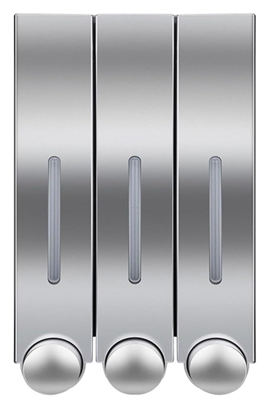 Dispenser per sapone, Dispenser Sapone Bagno a Parete Manuale Doppio Liquido ABS Multicolor(Silver)