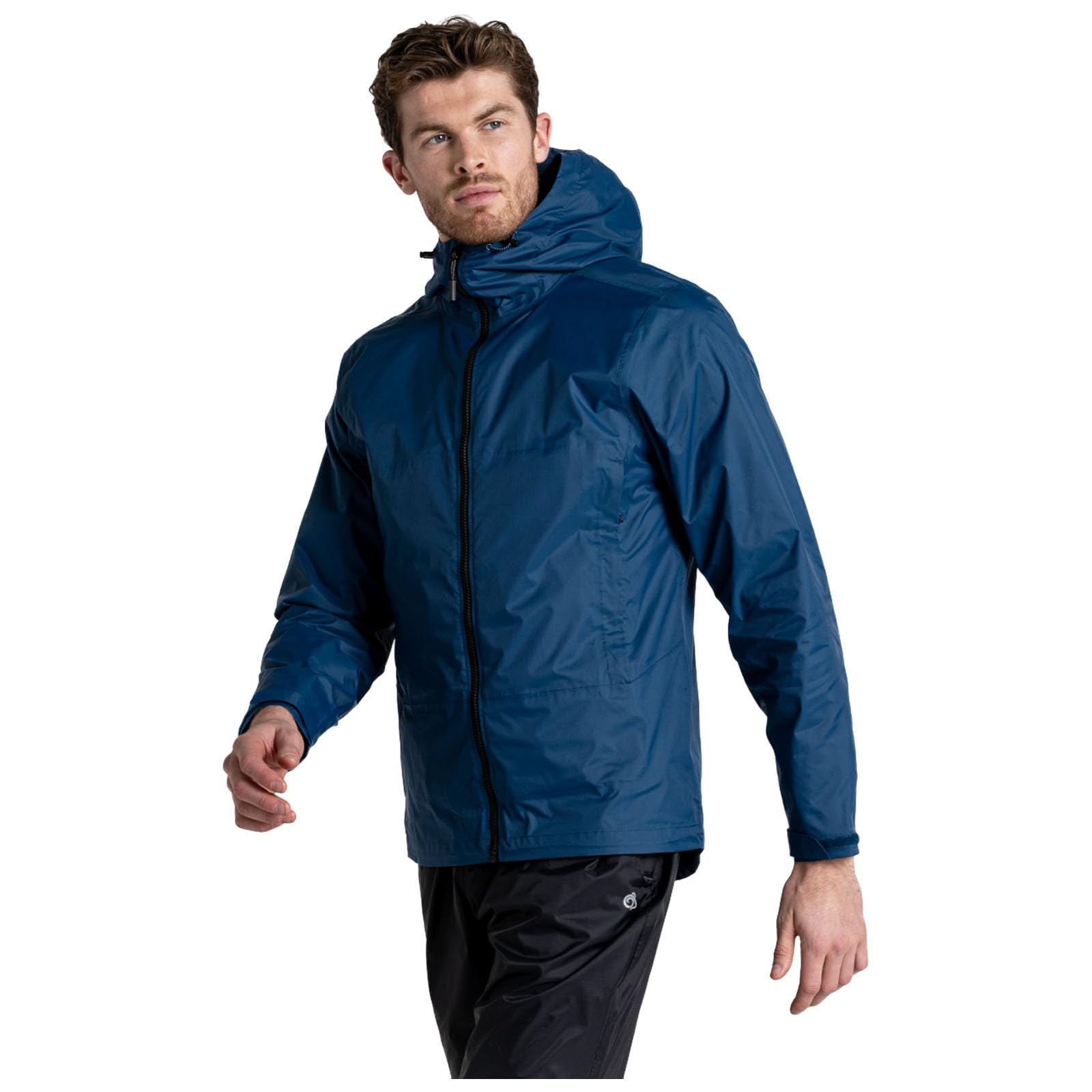 Craghoppers Expert Packable Jacket Rain Coat, Poseidon Blue, XL
