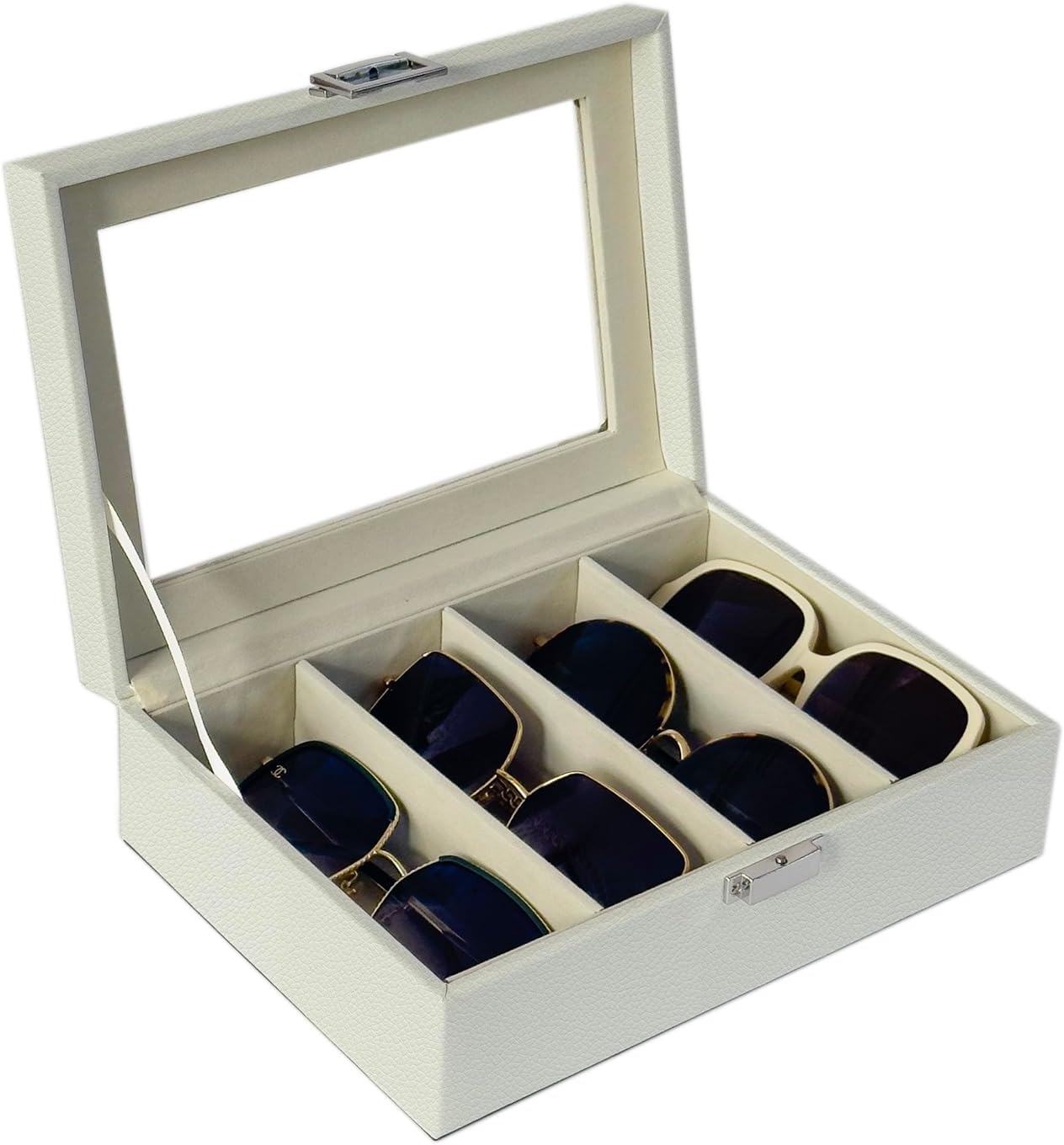 UnionPlus Sunglasses Organizer, 4/8 Slots Eyewear Storage Box, Glasses Case Collector for Sunglasses Eyeglasses