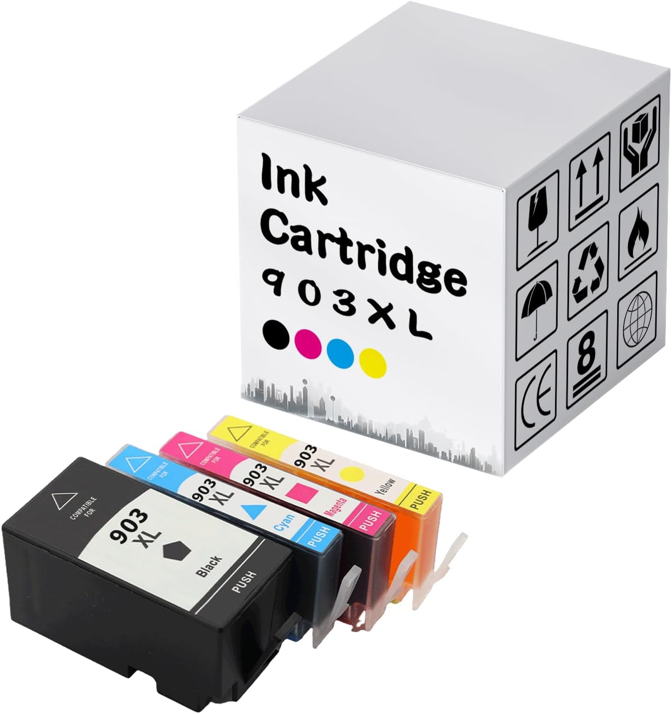 903XL Ink Remanufactured High Yield 903XL 903 Ink Cartridges Replacement for 903XL Ink Cartridges for HP OfficeJet 6950 6960 6961 6963 6964 6965 6966 6968 6970 Print Combo Pack