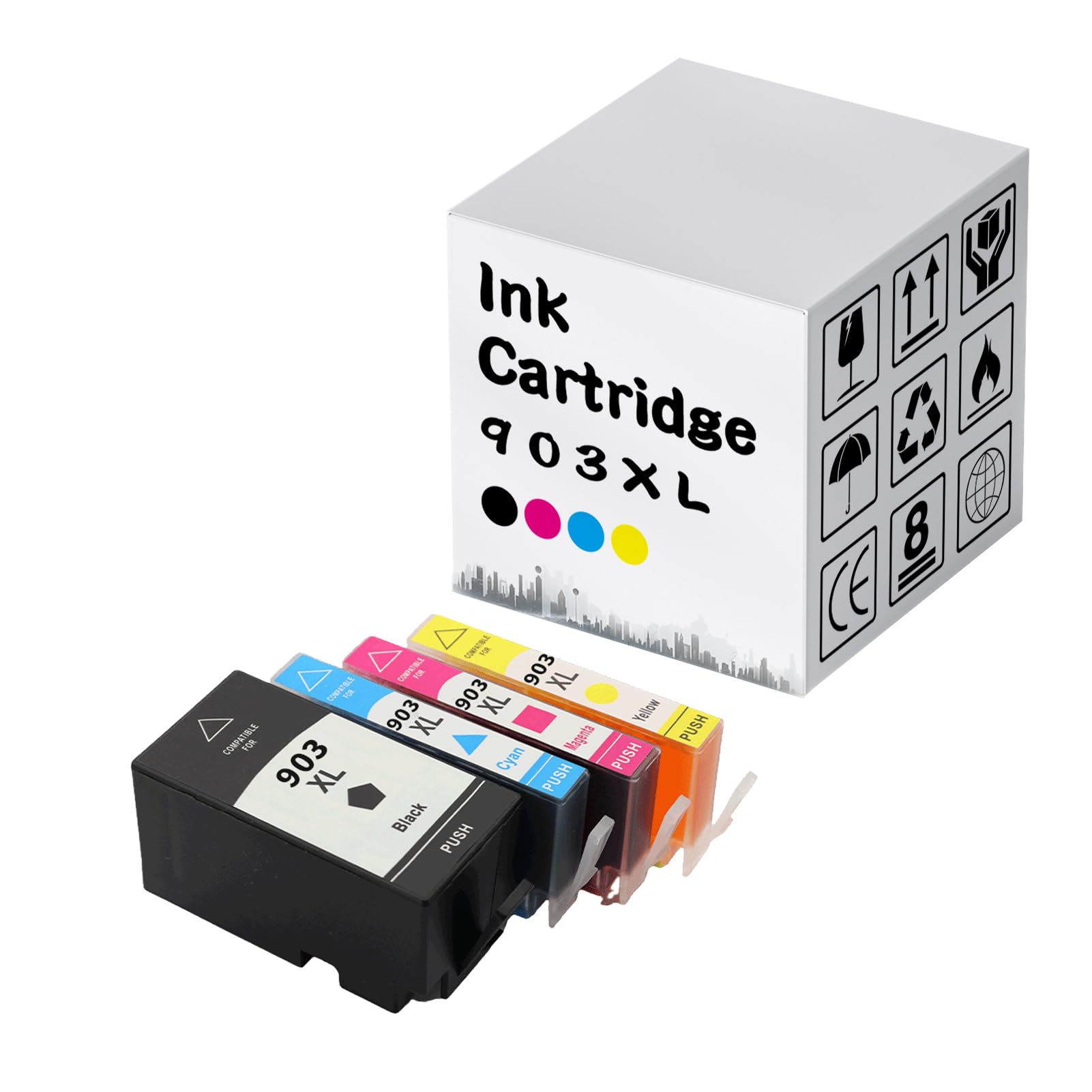 903XL Ink Remanufactured High Yield 903XL 903 Ink Cartridges Replacement for 903XL Ink Cartridges for HP OfficeJet 6950 6960 6961 6963 6964 6965 6966 6968 6970 Print Combo Pack
