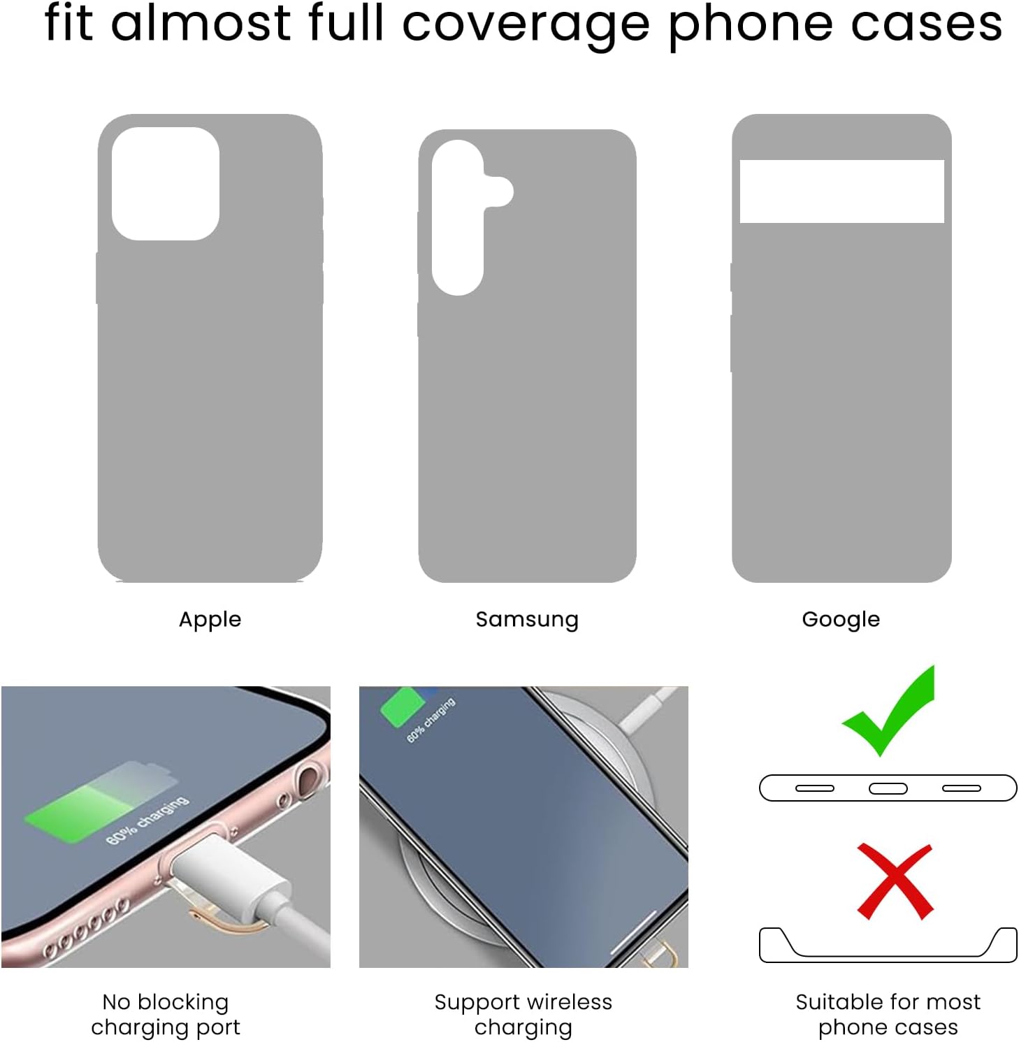 Crossbody Phone Lanyard Chain Shoulder CellPhone Strap Phone Charm Neck Chain iPhone Holder 3 Pad Patche Tether Universal for iPhone 16 Pro Max 15 14 11 Samsung S24 Flip 5 Google Moto Gold - Image 3