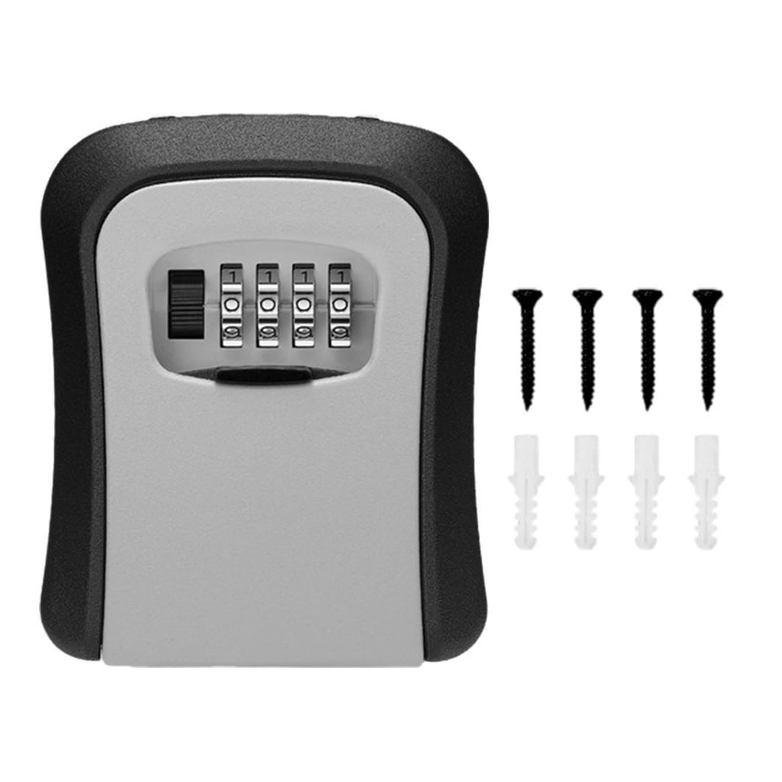 Key Lock Box Portable Combination Lockbox Wall-Mounted Key Storage Box Resettable Code Safe