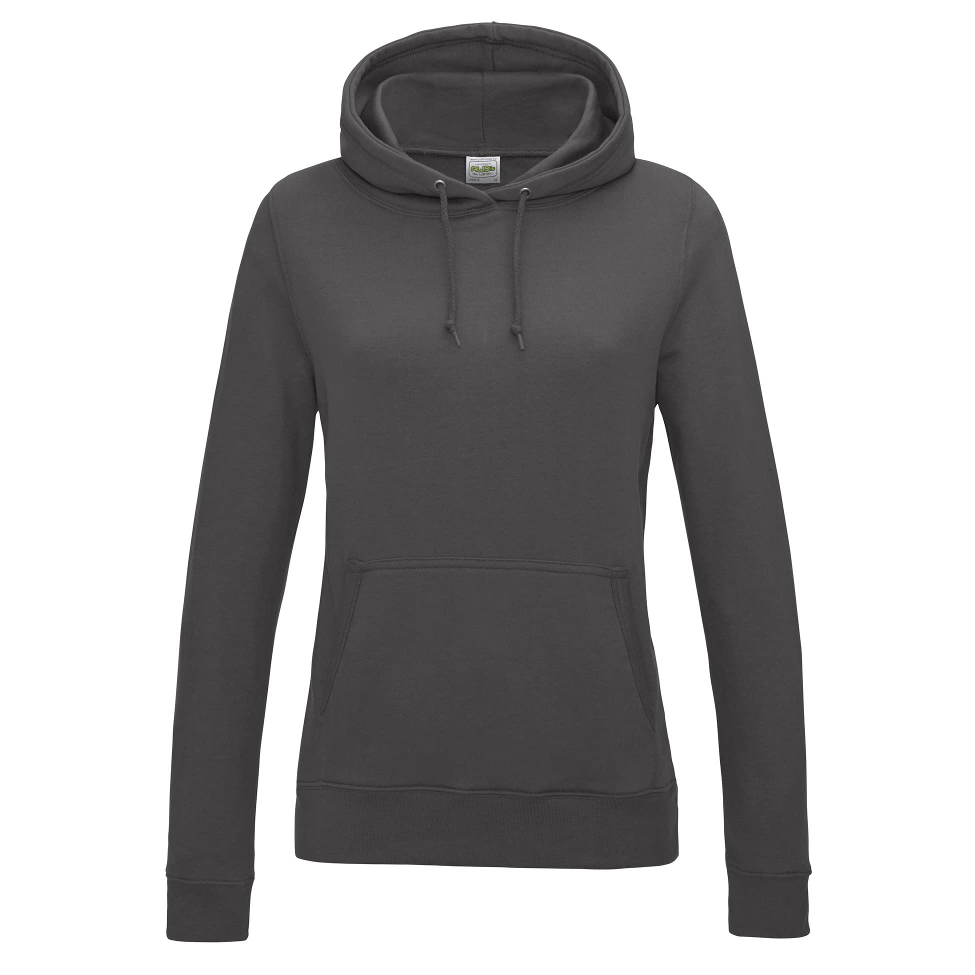 AWDis Women's Girlie College Hoodie, Grey (Charcoal), 12 (Manufacturer Size:Medium)