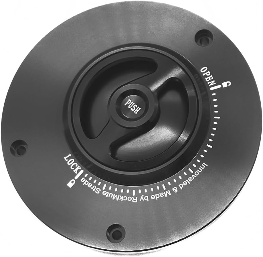 Fuel Tank Cap Compatible with Vulcan S 650 / Cafe 2015-2024 Gas Filler Cover Oil Quick Open Release Keyless Racing Race Track Vent Cup (Black)