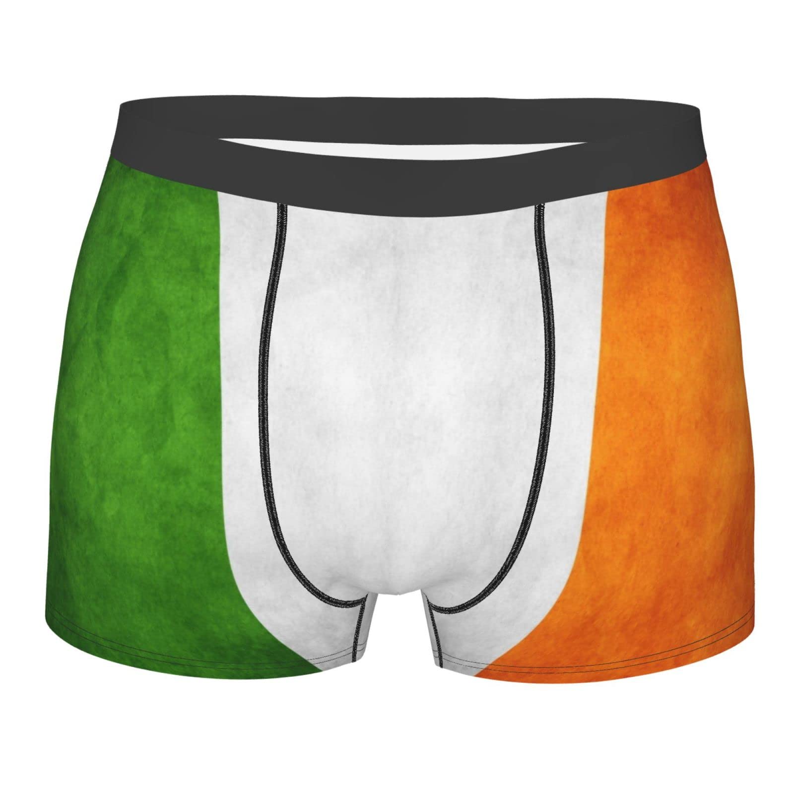SEVEBJ Men'S Irish Flag Boxer Briefs Printed Underwear Moisture Wicking