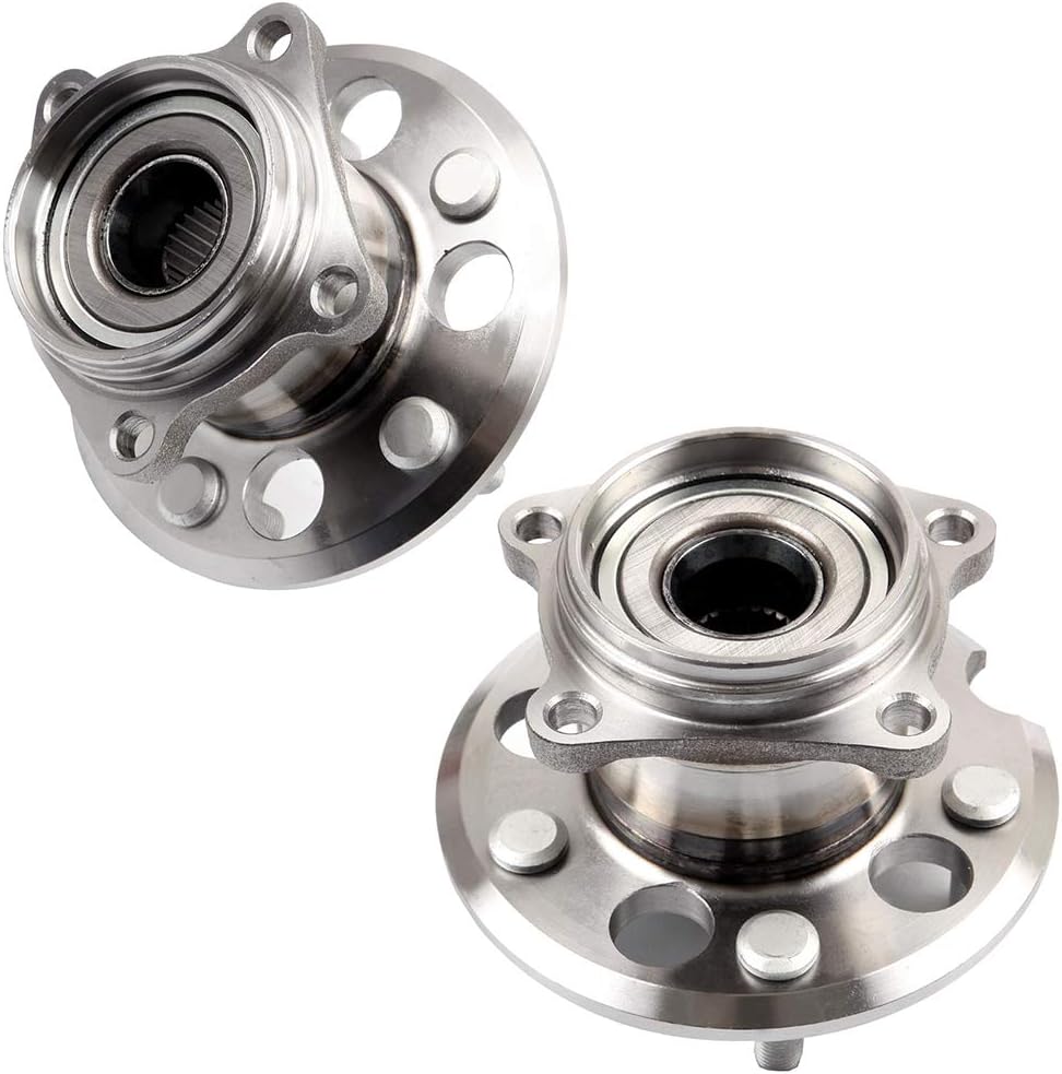 512338 [AWD 4WD ONLY] Rear Wheel Bearing and Hub Assembly For 2001 2002 2002 2004 2005 For Toyota RAV4 5-Lug Non ABS 2 Pack