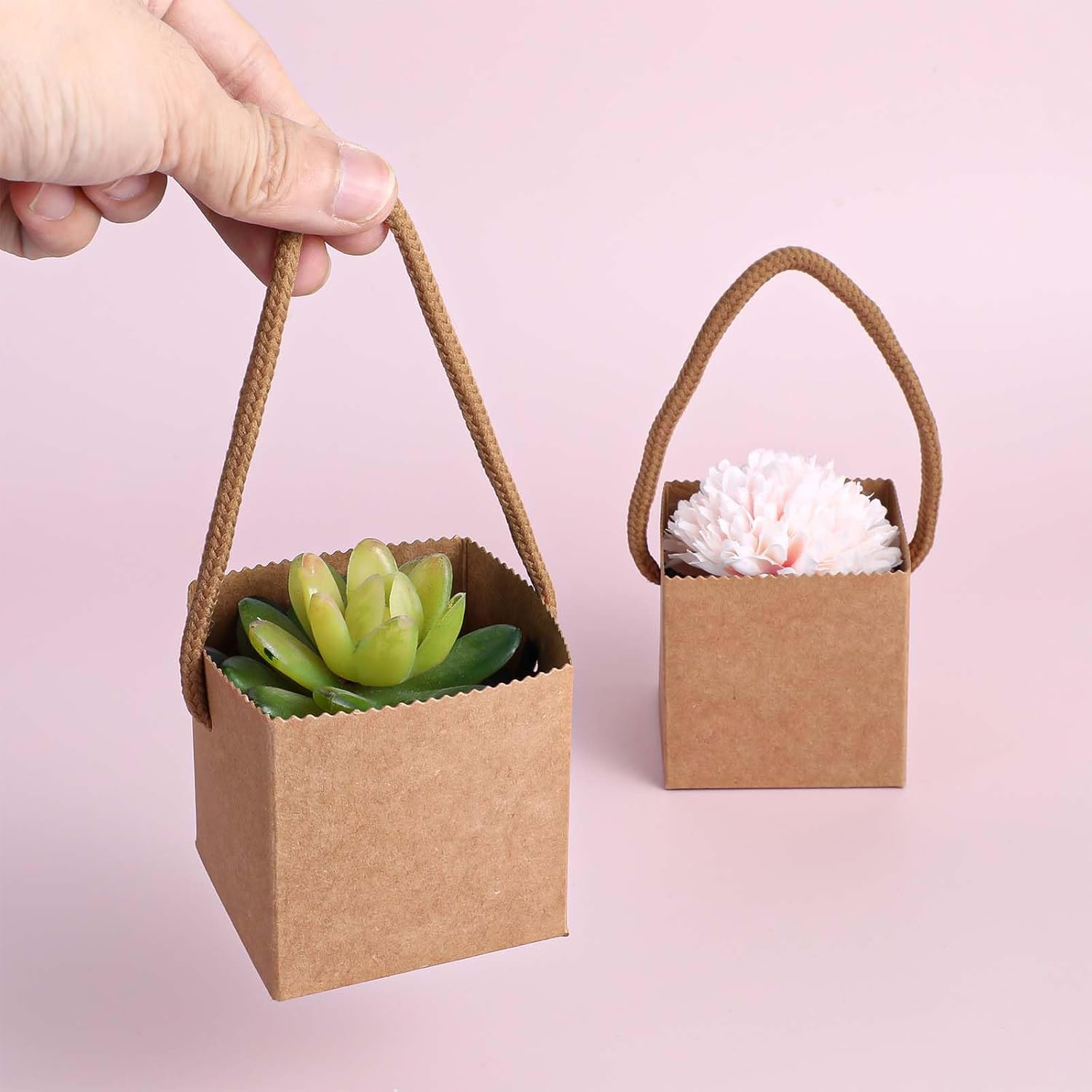 Lemecima 100Pcs Succulent Wrap Bags Succulent Gift Box Fits 2.5 Inch Pots Wedding, Baby Shower, Succulent Party Favors for Guests - Image 6