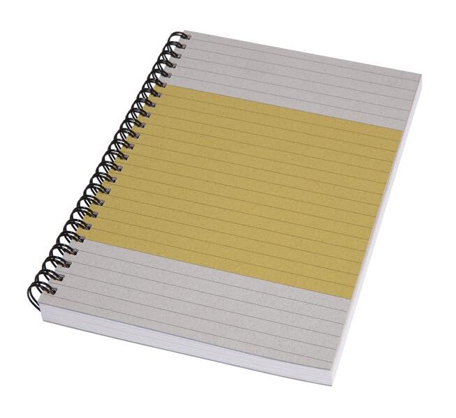 SIGEL SN500 Taccuino spiralato Quicknote - A5 - a righe - copertina flessibile - giallo/grigio - 160 p. - certificazione FSC