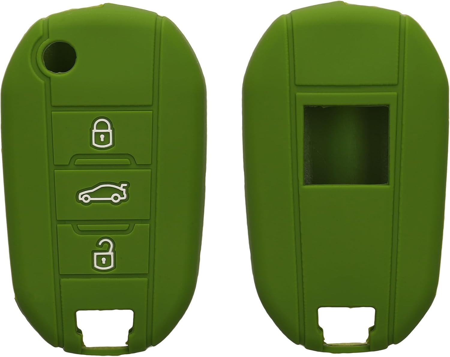 Cover Telecomando Chiave Auto Per Peugeot E Citroen - Custodia In Gomma Antigraffio E Antiscivolo