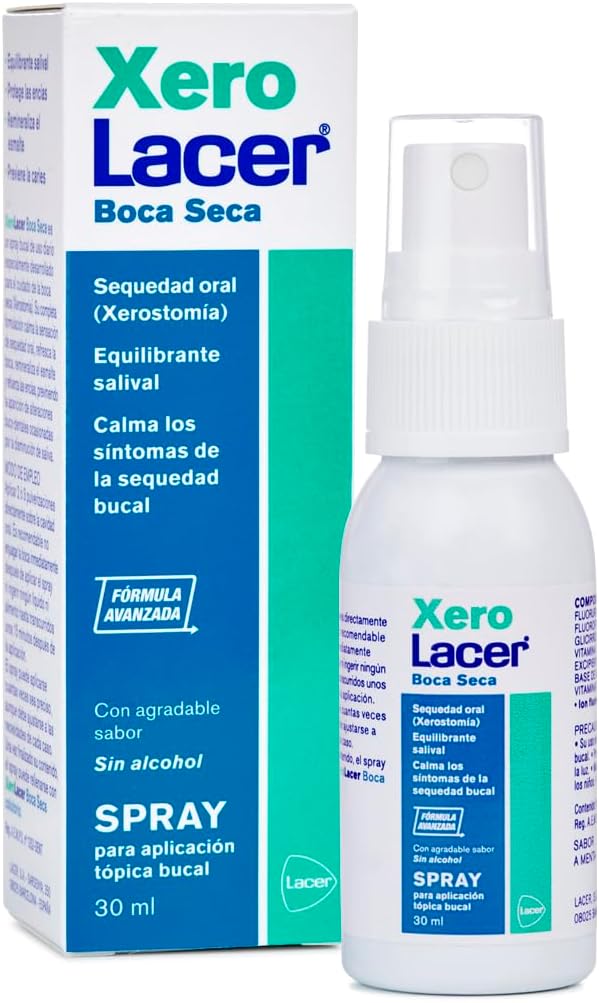 Lacer XERO - Spray Dental 30 ml, Alivio de la Sequedad Oral, Refresca la Boca, Remineraliza el Esmalte, Refuerza las Encías, Reequilibra la Flora Bacteriana