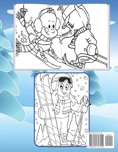 image for Majosta skiing coloring book for kids: A coloring book for children, a