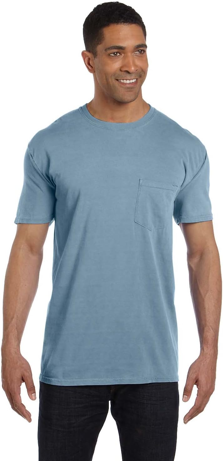 Comfort Colors Chouinard 6030 Adult Heavyweight Pocket Tee Bay DirDye Large