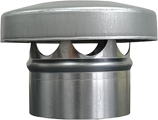 Regenhaube aus Tinanzink Schornsteinabdeckung Dachentlüfter Entlüftungshaube Schornsteinschutz (120 mm)