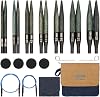 KnitPro Indigo Wood Short Interchangeable Circular Knitting Needles Set 3.00mm-6.00mm