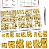 400 Pcs Zruosiniy Premium Brass Threaded Inserts Kit, M2 M2.5 M3 M4 M5 M6 Female...