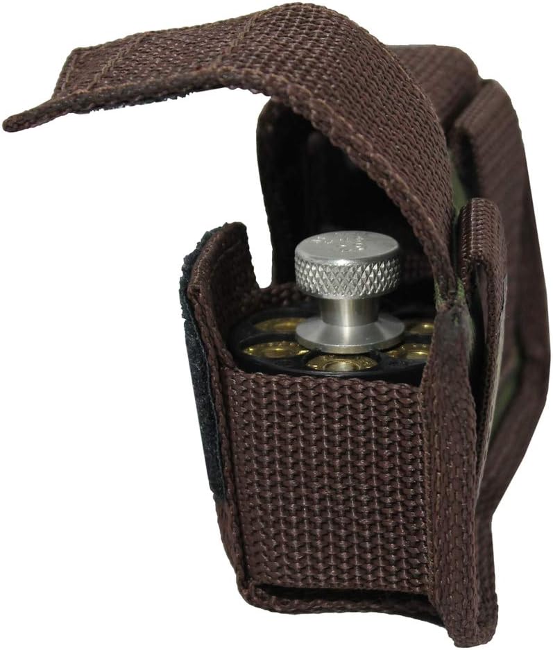 New Barsony Woodland Green Revolver Double Speed-Loader Pouch