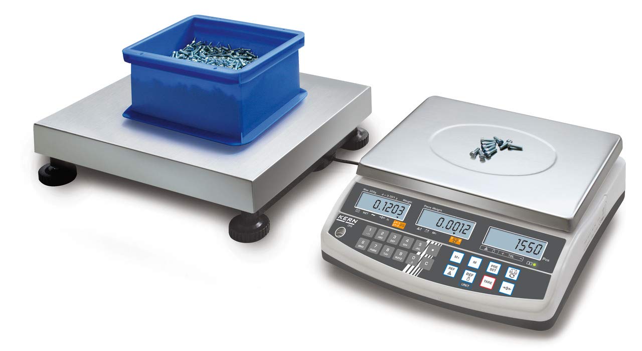 KERN CCS 6K-6 - Sistema de contador para contar piezas pequeñas en grandes cantidades, hasta 999.999 puntos, rango de 6 g, 230 × 230 × 100
