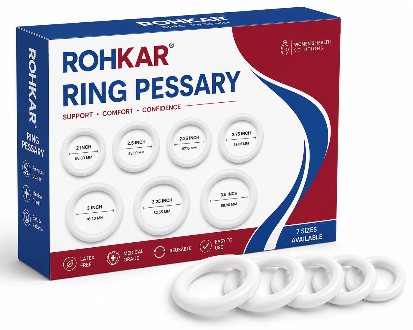 Silicone Ring Pessary | Reusable Support Device | Lightweight| Flexible (for support) all size avalable (1, 2.25)-image-48