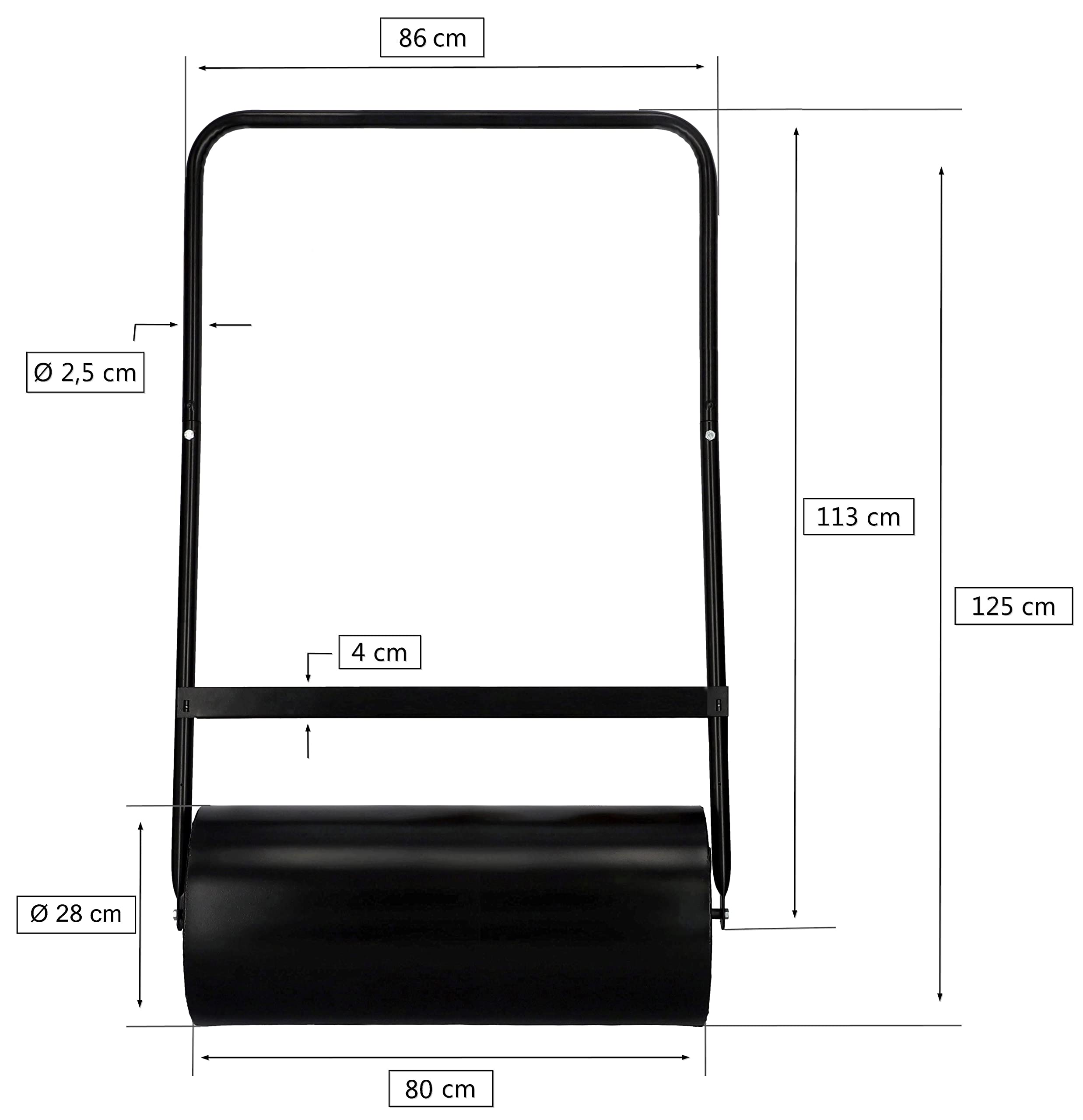 KOTARBAU® Walec ogrodowy, walec do trawnika, imponująco walec walec walec doskonale wniesie do otoczenia Twojego domu (80 x 28 cm)