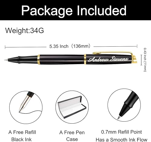 Vista 12 de Bolígrafo grabado personalizado, regalo de bolígrafo grabado con tu nombre o texto, regalo ideal de aniversario, cumpleaños o graduación plateado