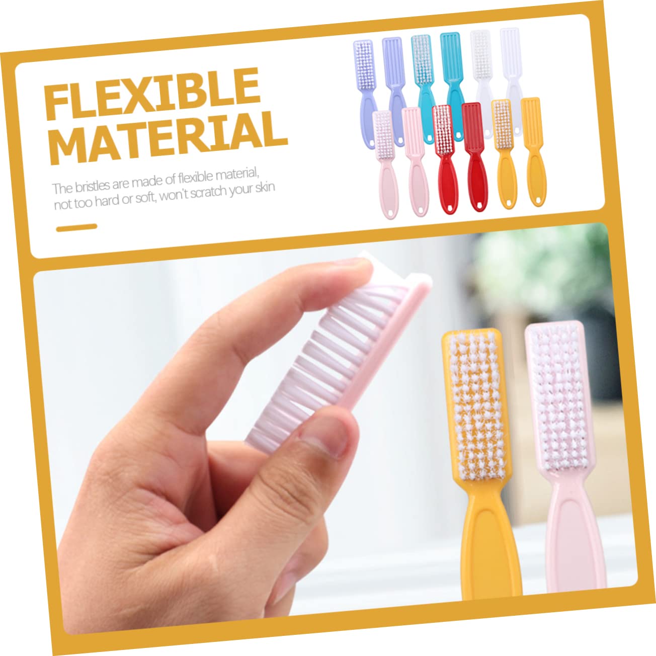VALICLUD Spazzola per Unghie 24 Pezzi in Plastica Setole Resistenti, Facile da Impugnare da Conservare, la Pulizia delle Unghie in Cucina e Lavandini Colore Casuale
