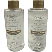 Equate Beauty Oil-Free Eye Makeup Remover, 5.5 fl oz, 2-Pack
