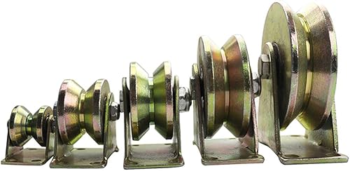 Miniatura 3 de 4 ruedas giratorias, rueda de ranura en V, ruedas rígidas resistentes, con doble rodamiento, capacidad de carga de 1,322.8lbs, para carro de