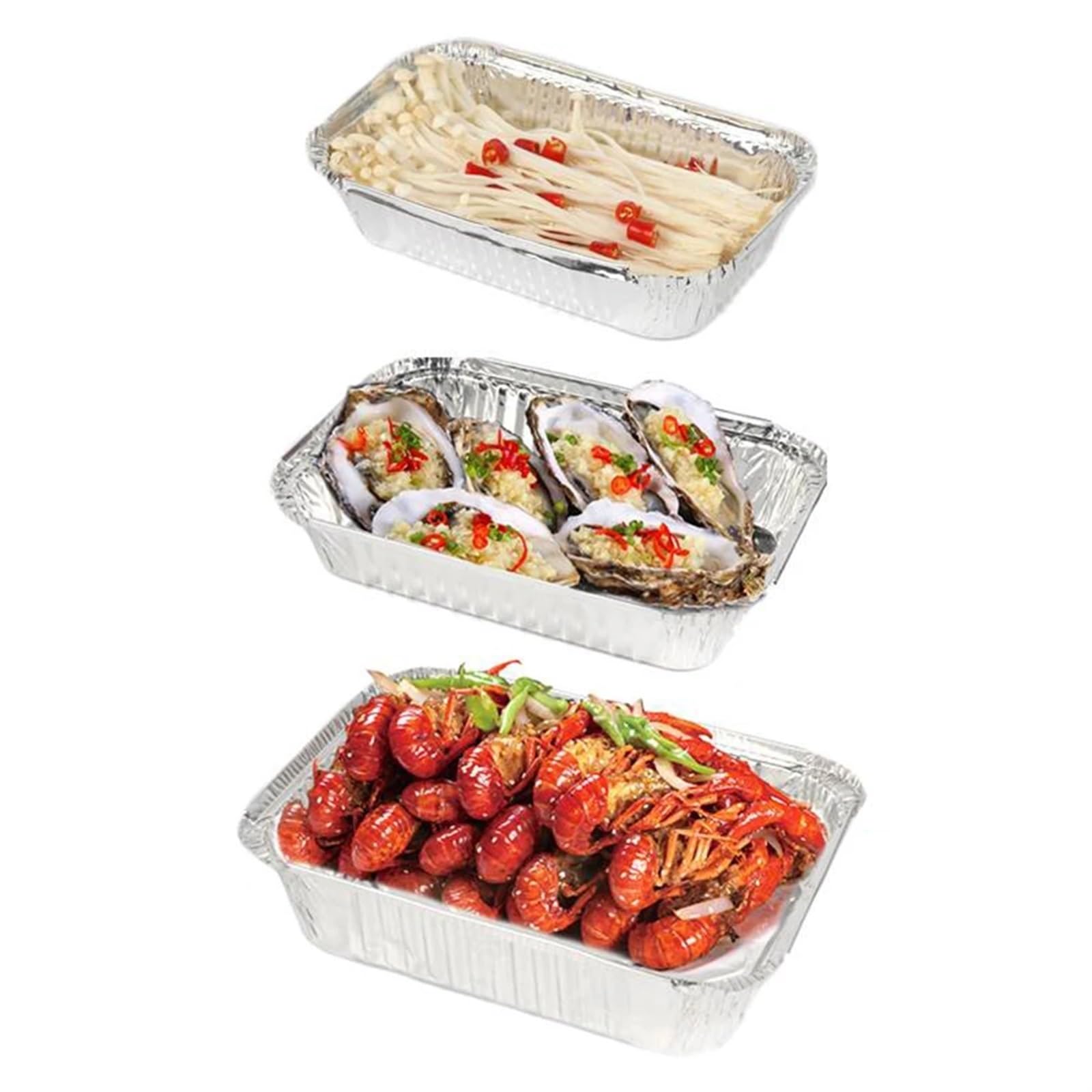 Jednorazowe naczynia kuchenne 50 szt. Taca ociekowa do grilla Folia aluminiowa Smar Grill gotowania Pieczenie(700ML)