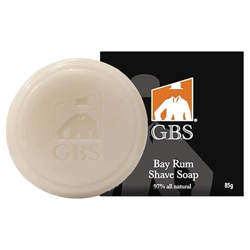 Miniatura 107 de Gents Jabón de afeitar de sándalo para hombre, barra natural con manteca de karité y glicerina para espuma rica, 3 onzas