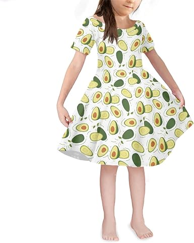 Amazon Com Renewold Girls Dresses Girl Dress Casual Short Sleeve Skater Dress For 3 14 Years Child Clothing Shoes Jewelry