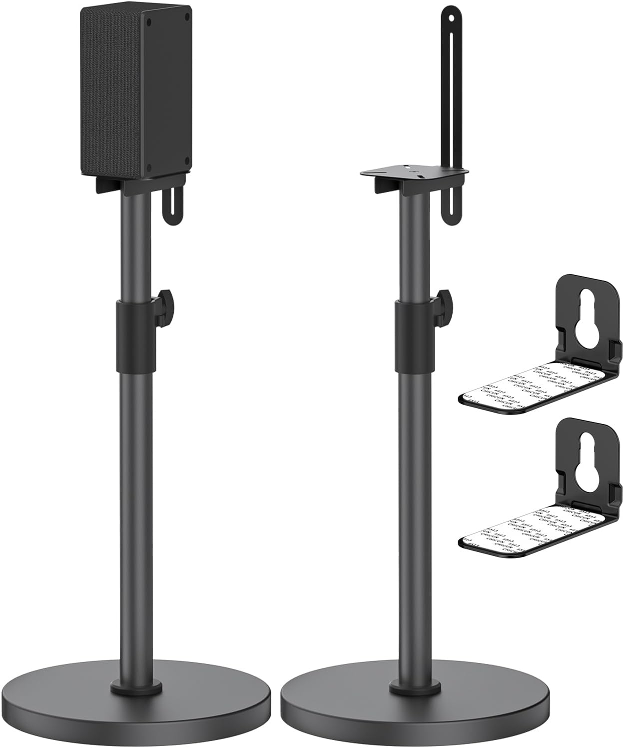 Heavy-Duty Bookshelf Speaker Stands for Vizio Speaker Stands Pair with Vizio Soundbar Mount for Surround Sound - Adjustable Floor Speaker Stands for Vizio Rear Speaker Stands with Cable Management