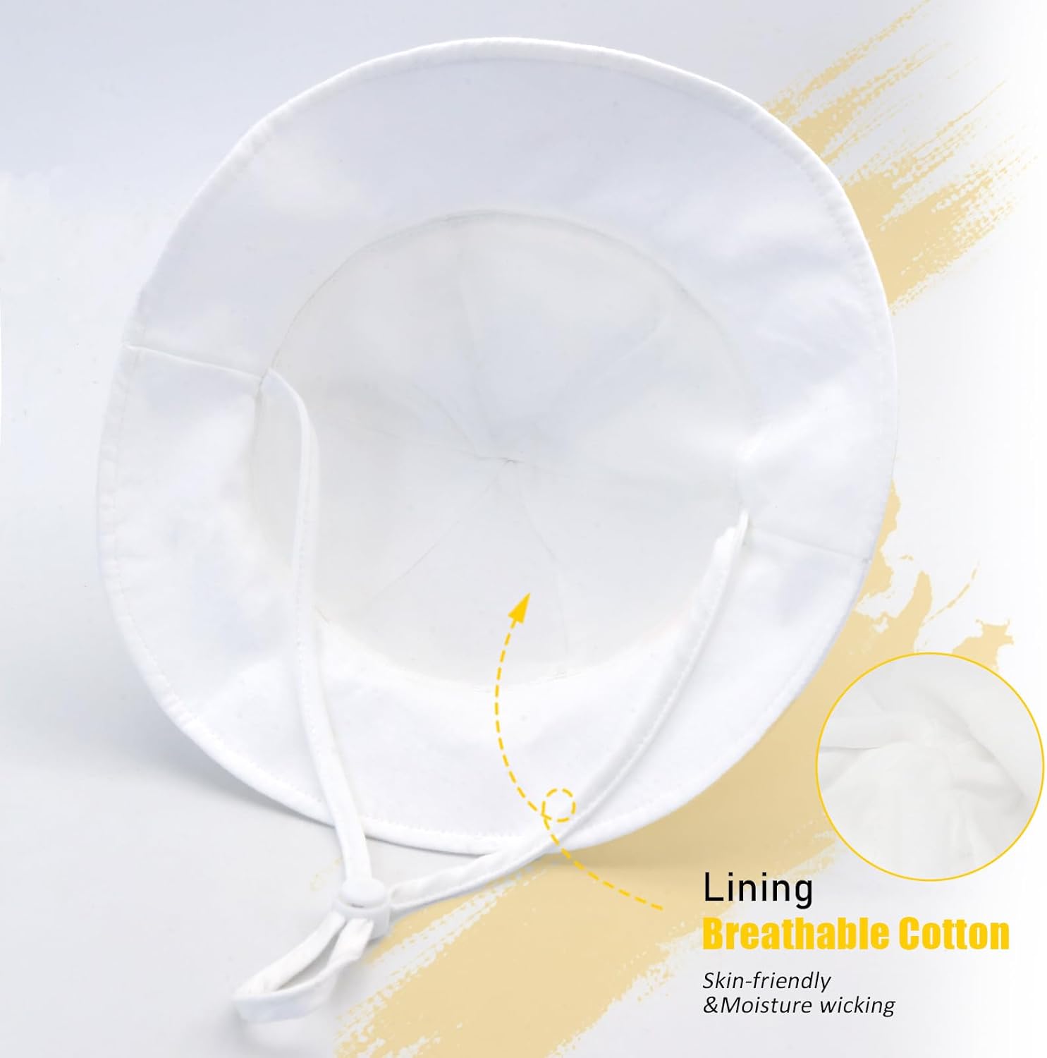 Baby Sun Hat Girls UPF 50+ Beach Kids Hats Boys Wide Brim Cute Toddler Bucket Hat Floppy Infant Sun Hats - Image 5