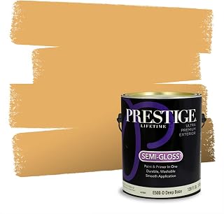 Paints Exterior Paint and Primer In One, 1-Gallon, Semi-Gloss, Comparable Match of Behr* Lamplit*