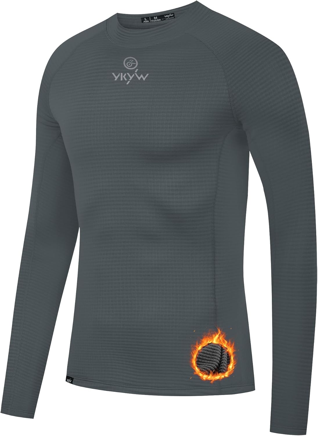 YKYWBIKE Cycling Thermal Long Sleeve Shirts Men - Wicking Compression Fleece Cycling Base Shirt Turtleneck Autumn and Winter - Image 6