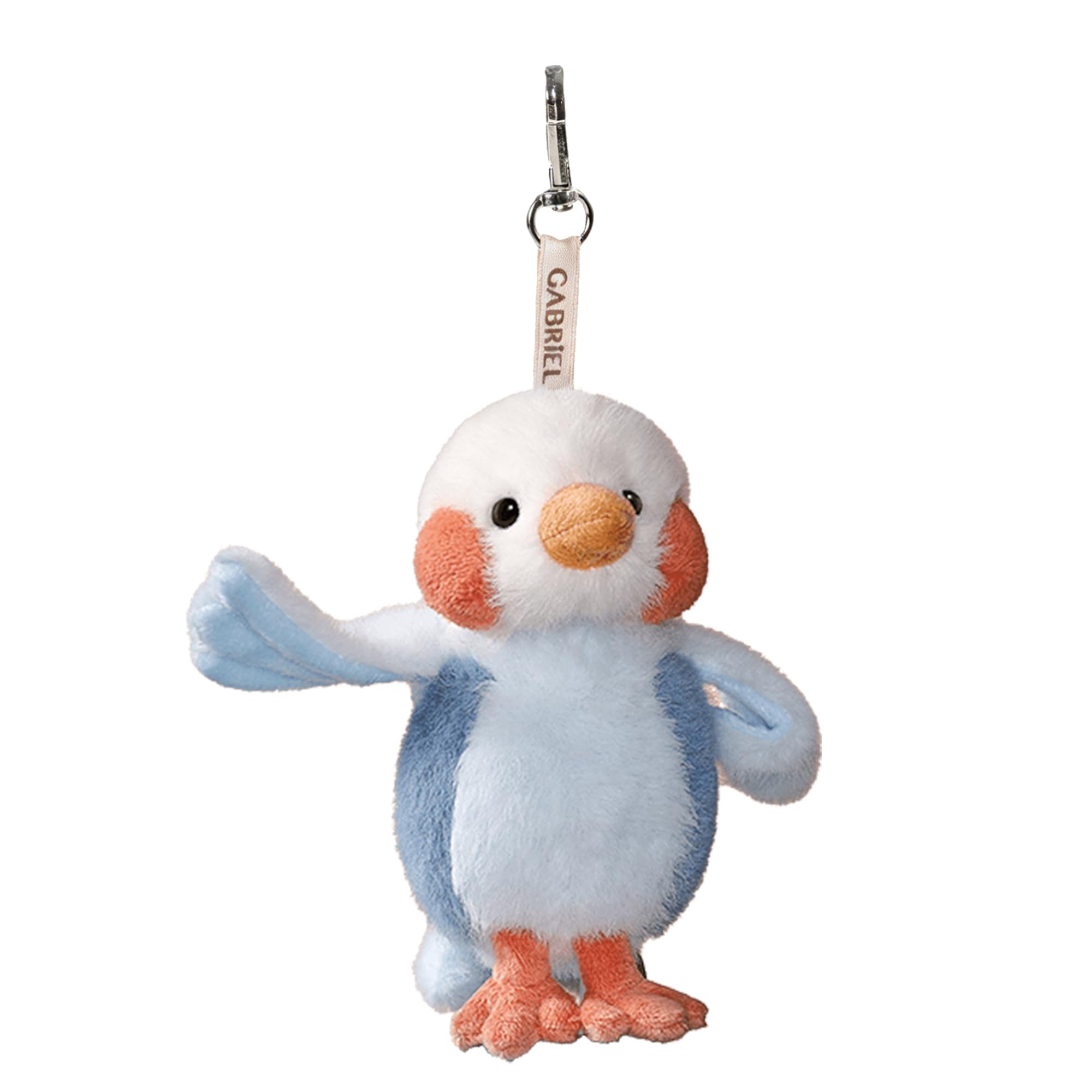 GABRIEL Plush Toy Zebra Finch 11cm, Super Soft Cuddly Stuffed Animal with Fluffy Soft Ears, Washable for Girls Boys, Kids & Adults, Birthday Valentines