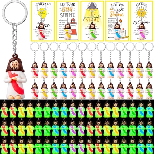 Porte-clés Vbs 2026 CroBlissful : lot de 50 cadeaux de prière lumineux
