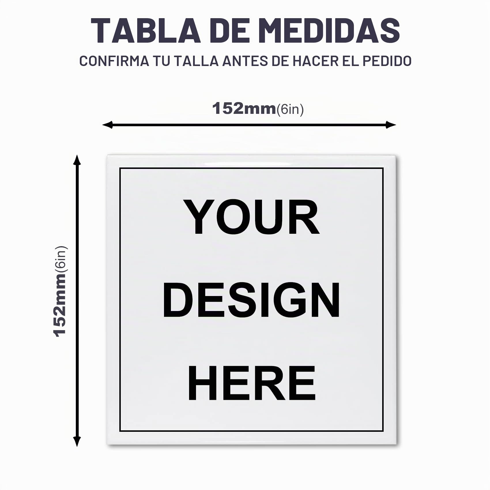 SUMEX Azulejos de cerámica para sublimación para manualidades, 6 piezas de azulejos de cerámica blanco brillante para prensa de calor (15 x 15 cm)