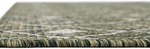 Vista 316 de Unique Loom Alfombra Colección enrejado Marroquí Celosía Transicional Interior y Exterior, Polipropileno Gris carbón/natural