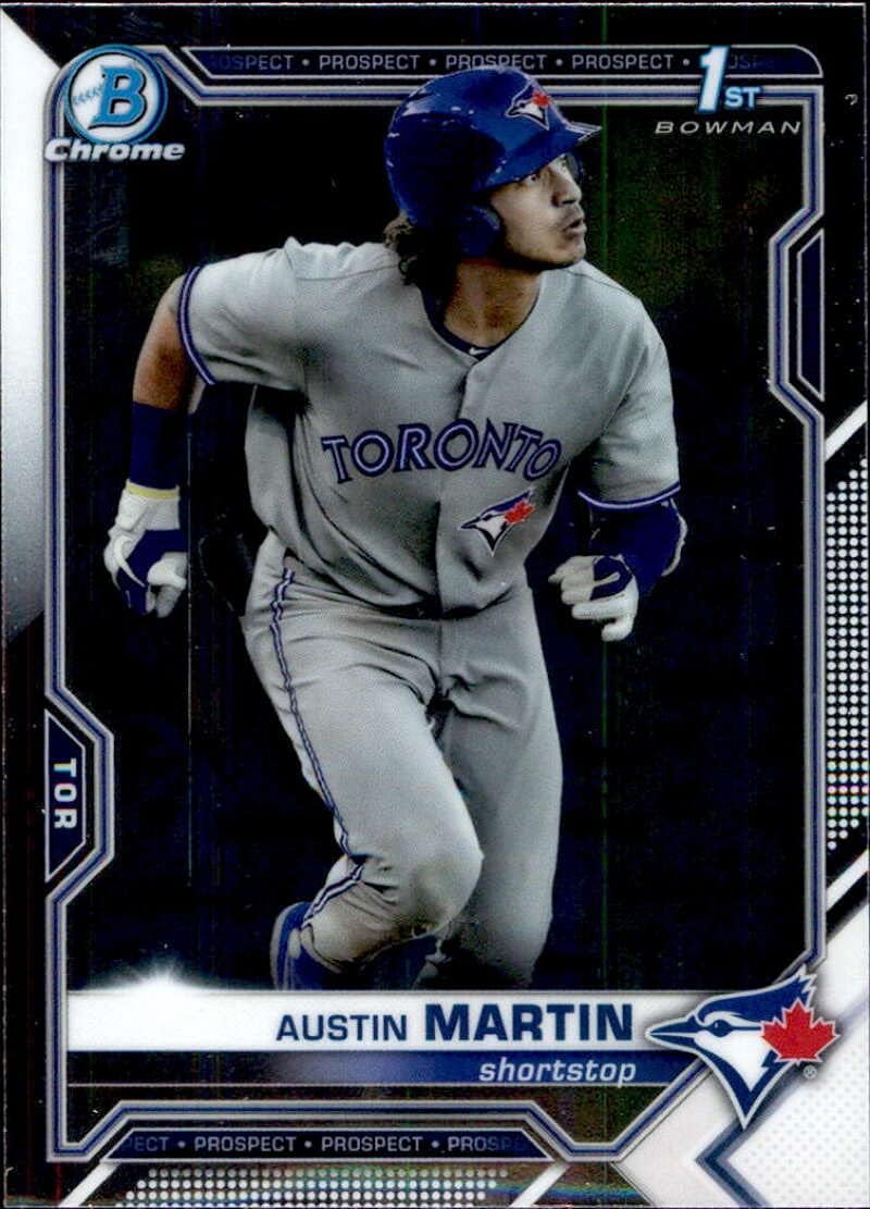 2021 Bowman Chrome Prospects #BCP-87 Austin Martin Toronto Blue Jays 1st Bowman Card MLB Baseball Card NM-MT